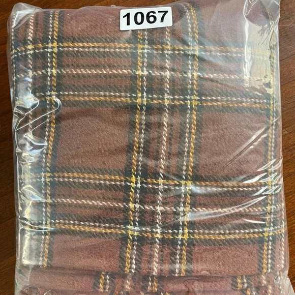 Uniqlo x Ines Dela Fressange Blanket Brown Plaid Woold Blend - Picture 14 of 14